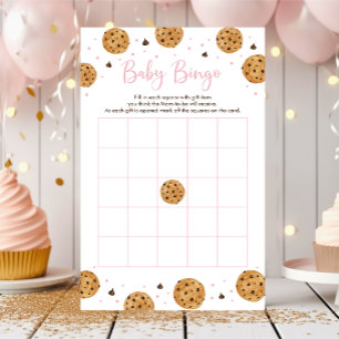 Lámina Juego de Bingo Baby Shower de Chica Rosa Pequeño C
