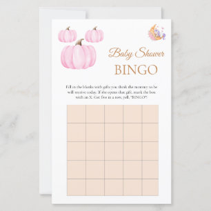 Lámina Juego de Bingo Baby Shower de Cute Bote de Hallowe