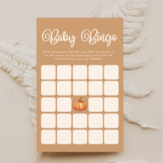 Lámina Juego de Bingo Baby Shower de la Calabaza Caída (Subido por el creador)