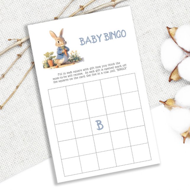 Lámina Juego de bingo Baby Shower de Peter Rabbit diverti (Subido por el creador)