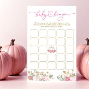Lámina Juego de Bingo Baby Shower Floral Rosa
