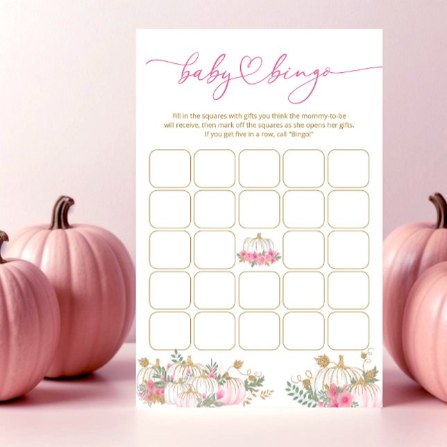 Lámina Juego de Bingo Baby Shower Floral Rosa (Subido por el creador)