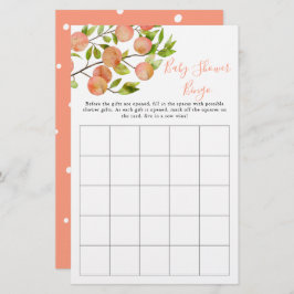 Lámina Juego de Bingo Baby Shower Fruit