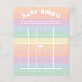 Lámina Juego de bingo Baby Shower Neutral de género arcoi