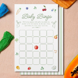 Lámina Juego de Bingo Baby Shower para los agricultores