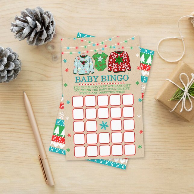 Lámina Juego de bingo Baby Shower para Navidades sudoroso (Subido por el creador)