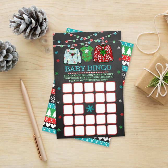 Lámina Juego de bingo Baby Shower para Navidades sudoroso (Subido por el creador)
