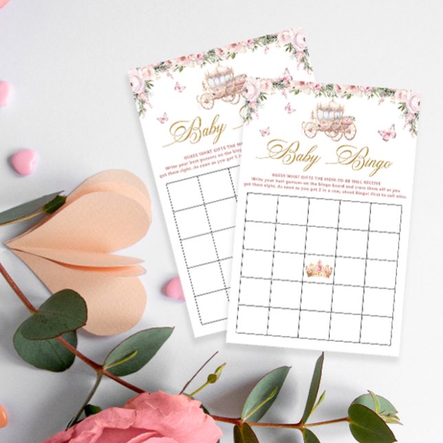 Lámina Juego de Bingo Baby Shower para Pequeña Princesa C (Subido por el creador)