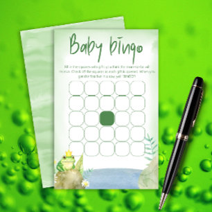 Lámina Juego de bingo Baby Shower Princess Frog
