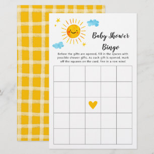Lámina Juego de Bingo Baby Shower Sunshine