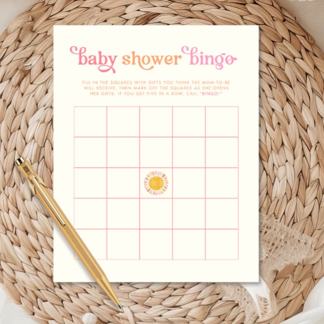 Lámina Juego de Bingo Baby Shower Sunshine (Subido por el creador)