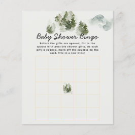 Lámina Juego de bingo Baby Shower Woodland de invierno
