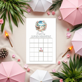 Lámina Juego de bingo Beach Picnic Bridal Shower