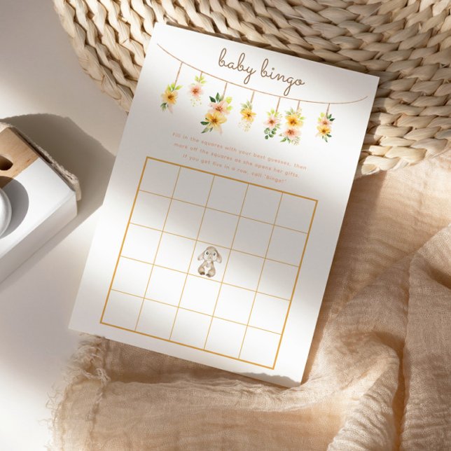 Lámina Juego de Bingo Bebé - Baby Shower de conejo de Pas (Subido por el creador)