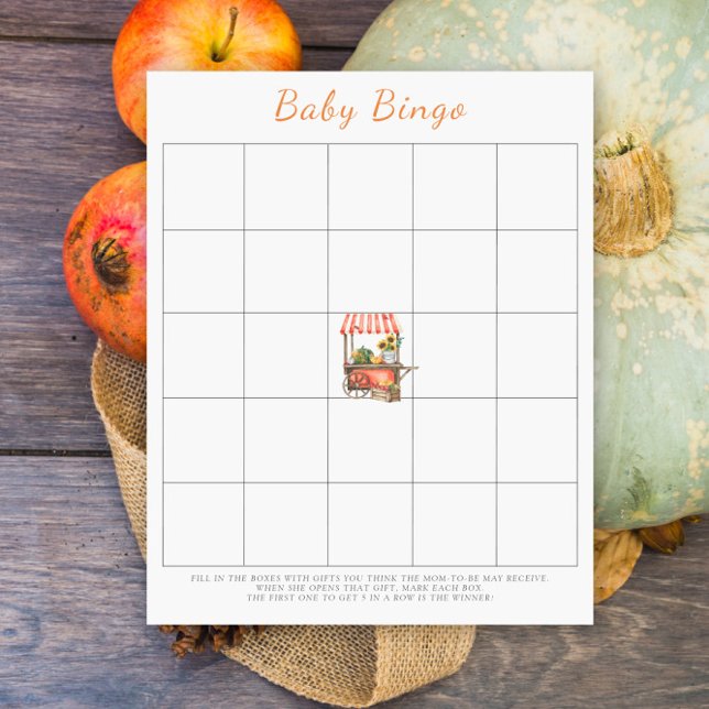 Lámina Juego de Bingo Bebé de Calabaza de Agua (Subido por el creador)