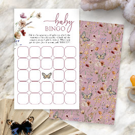 Lámina Juego de Bingo Bebé Rosa