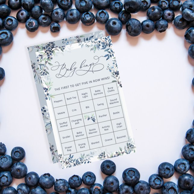 Lámina Juego de bingo Blueberry Baby Shower (Subido por el creador)