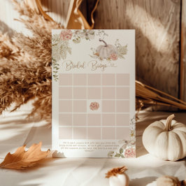 Lámina Juego de bingo Boho fall pumpkin bride ducha