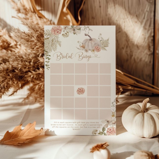 Lámina Juego de bingo Boho fall pumpkin bride ducha (Subido por el creador)