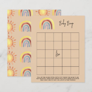 Lámina Juego de bingo Boho Rainbow Baby ducha