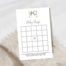 Juego de bingo Bow Vintage Baby