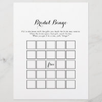 Juego de Bingo Bridal de Caligrafía Moderna