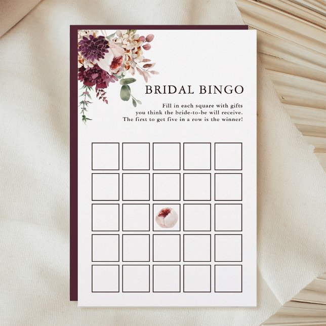 Lámina Juego de Bingo Bridal Floral Romance de Otoño (Subido por el creador)