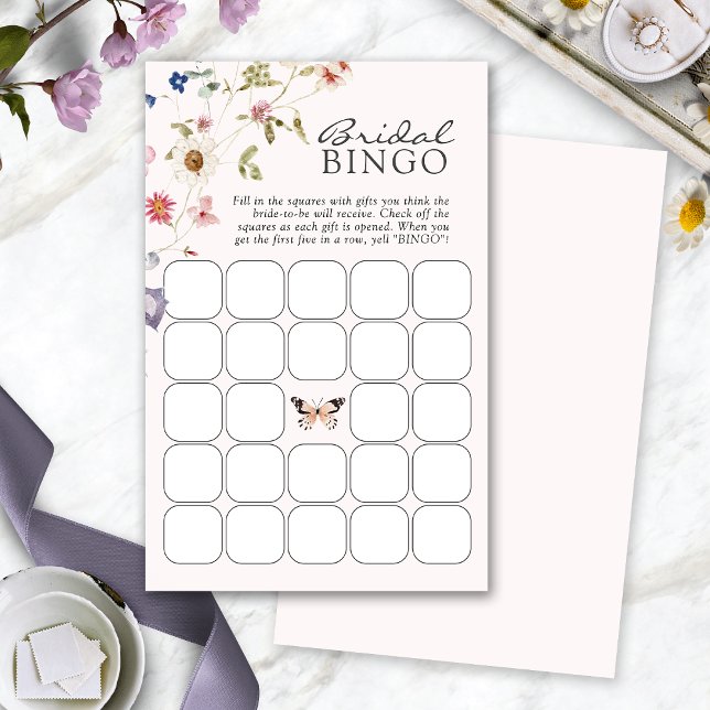 Lámina Juego de Bingo Bridal Shower (Bridal Shower Bingo Game by Painted Paperie
)