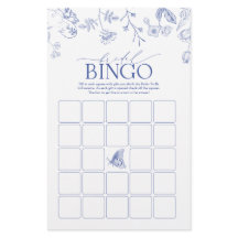 Juego de Bingo Bridal Victoriano Azul y Blanco Fra