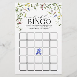 Lámina Juego de Bingo Británico de Flor Silvestre de Vera