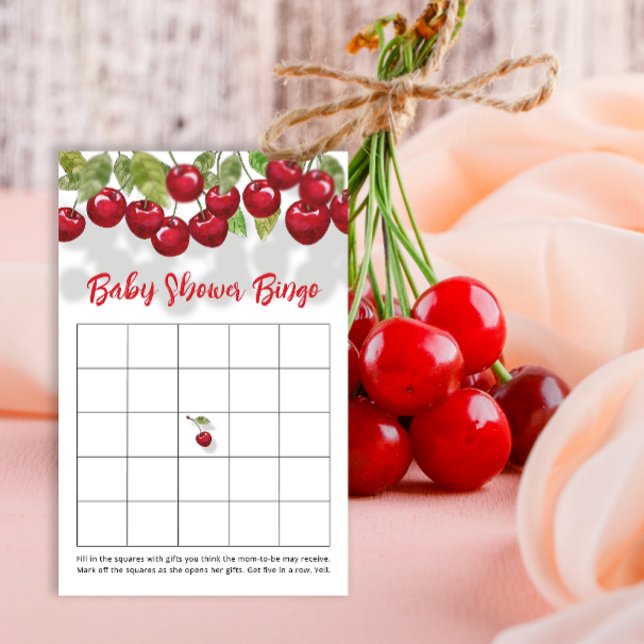 Lámina Juego de Bingo Cherry Baby Shower (Subido por el creador)