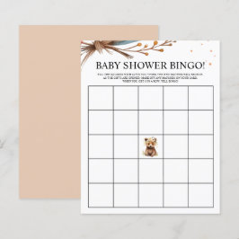Lámina Juego de Bingo de Baby Bear Woodland Baby Shower