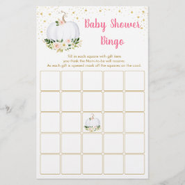 Lámina Juego de bingo de Baby Shower de oro rosado