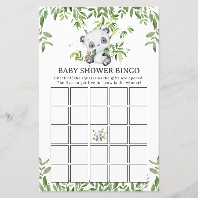 Lámina Juego de Bingo de Baby Shower de verano de verano  (Anverso)