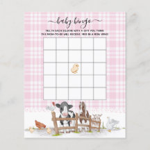 Juego De Bingo De Baby Shower Para Animales De Gra