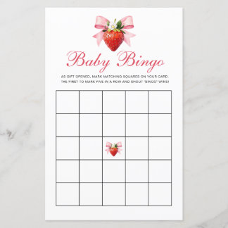 Lámina Juego de Bingo de Bebé Coqueta Dulce de Frutas