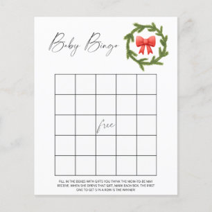 Lámina Juego de bingo de bebé de invierno