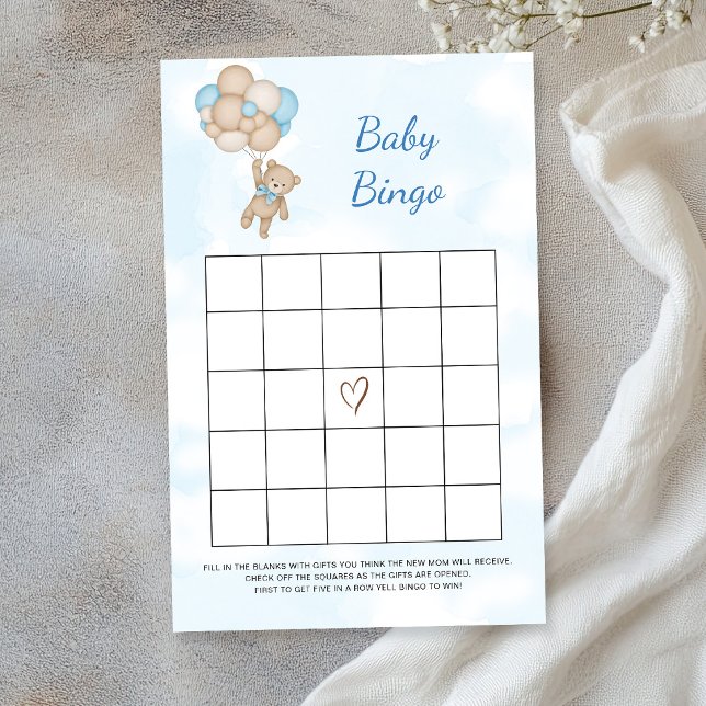 Lámina Juego de Bingo de Bebé de Osito de Peluche (Subido por el creador)