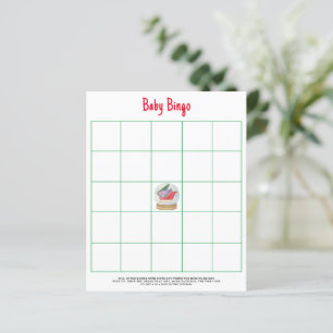 Lámina juego de Bingo de bebé trineo de Santa