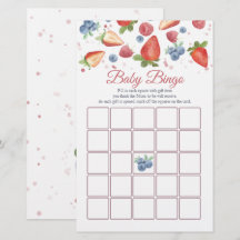 Juego de bingo de Berry Baby Shower