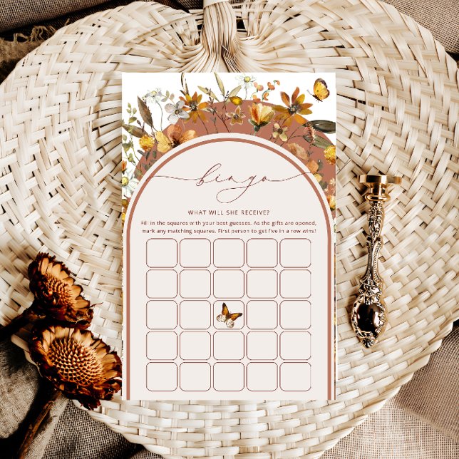Lámina Juego de Bingo de Boho Moda Wildflowers Arch Brida (Subido por el creador)
