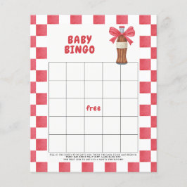 Lámina Juego de Bingo de Cola Soda de Acuarela para Bebé