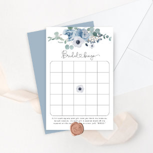 Lámina Juego de bingo de despedida de sol floral azul pol