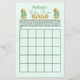 Lámina Juego de Bingo de Dinosaurios Personalizado para B
