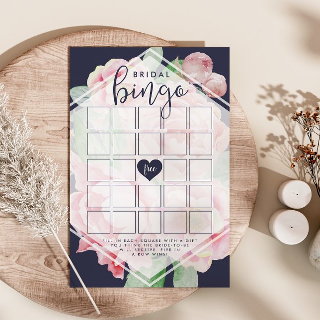 Lámina Juego de Bingo de Ducha Bridal Antiguo Peony (Subido por el creador)