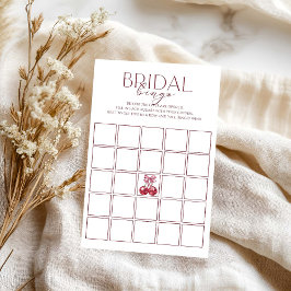 Lámina Juego de Bingo de Ducha Británica De Bow Rosado