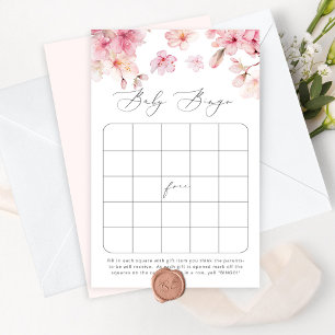 Lámina Juego de bingo de ducha de bebé con flores de cere