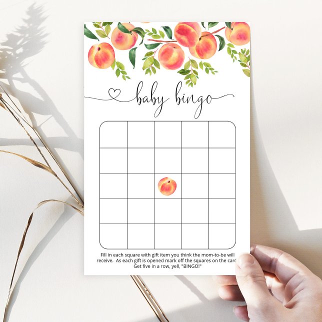 Lámina Juego de bingo de ducha de bebé de durazno (Subido por el creador)