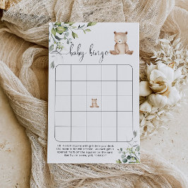 Lámina Juego de bingo de ducha de bebé Eucalyptus