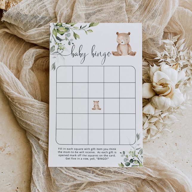 Lámina Juego de bingo de ducha de bebé Eucalyptus (Subido por el creador)
